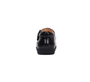 D.D.step girls leather/ school ballerinas/ Black H072-42587