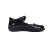 D.D.step girls leather/ school ballerinas/ Black H072-42587