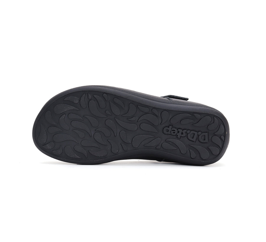 D.D.step girls leather/ school ballerinas/ Black H072-42587