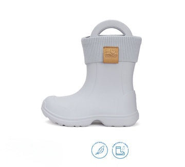D.D.step Wellies/ Lightweight/ removable warm socks/ handles/ Light Grey I106-42645