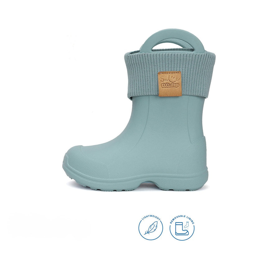 D.D.step Wellies/ Lightweight/ removable warm socks/ handles/ Mint I106-42876