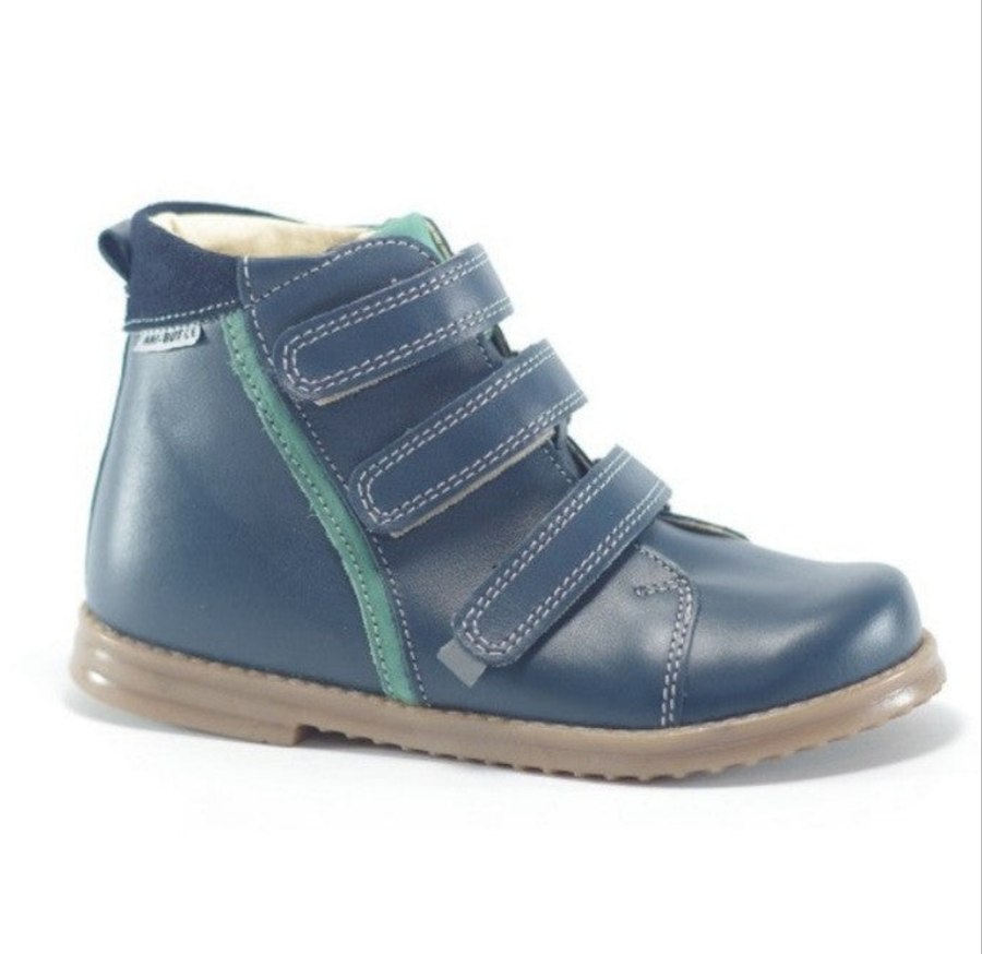 Ani-But boys prophylactic boots with Thomas heel /Navy, green 246