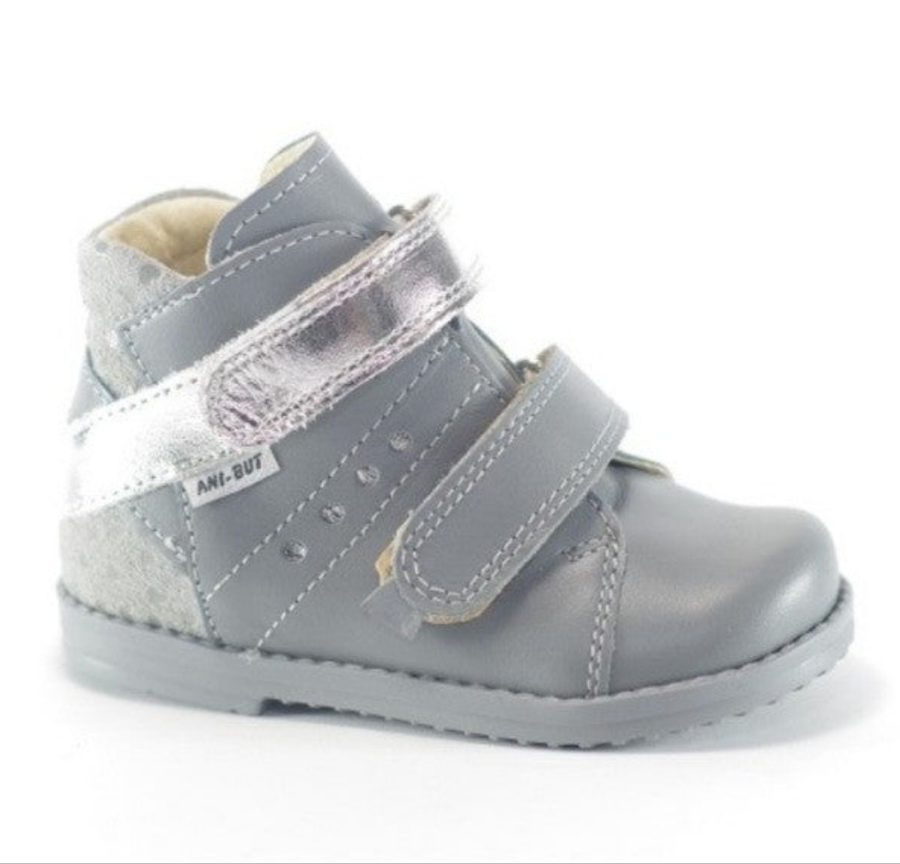 Ani-But girls prophylactic boots with Thomas heel /first steps /Grey, pearl 197