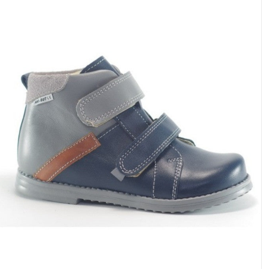 Ani-But boys prophylactic boots with Thomas heel /Navy,grey 232