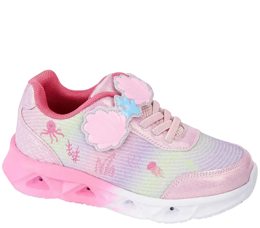 Apawwa Girl's Shoes Pink Led Light (ABC1602R)