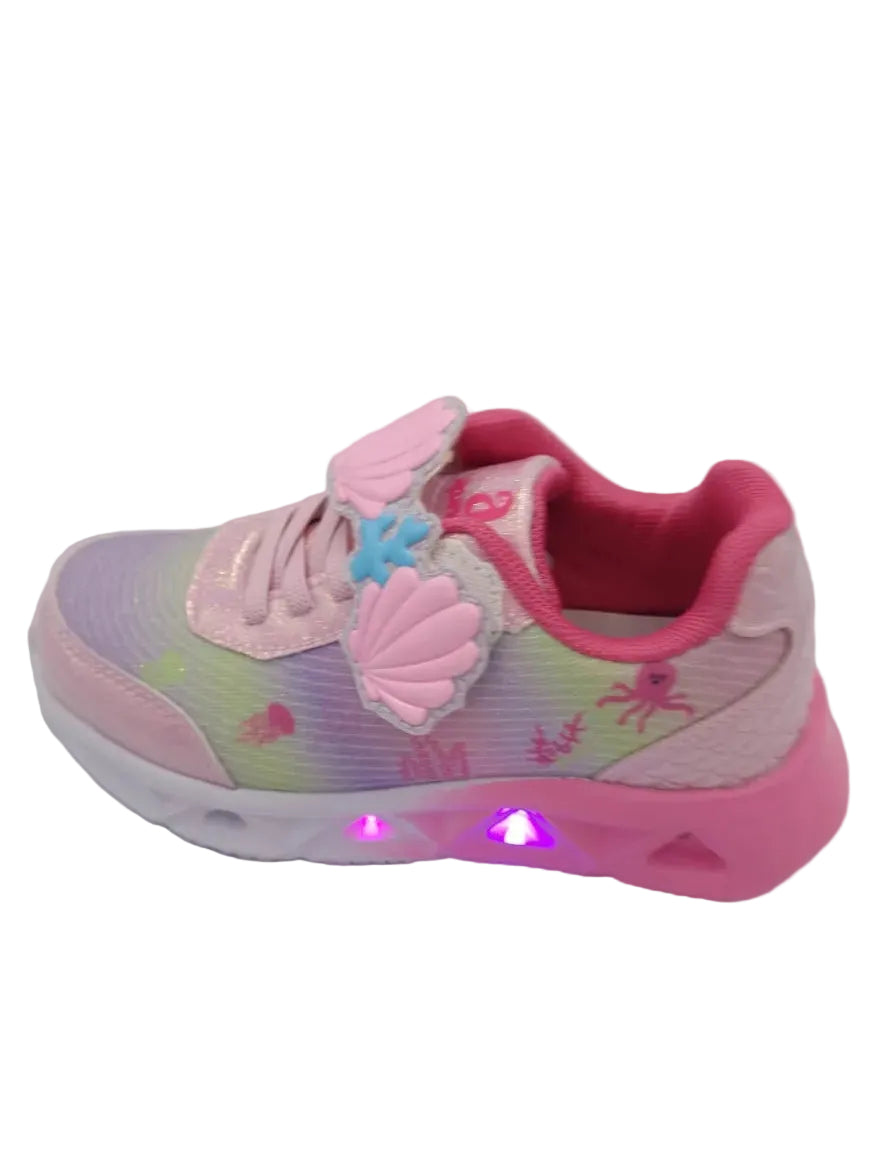 Apawwa Girl's Shoes Pink Led Light (ABC1602R)
