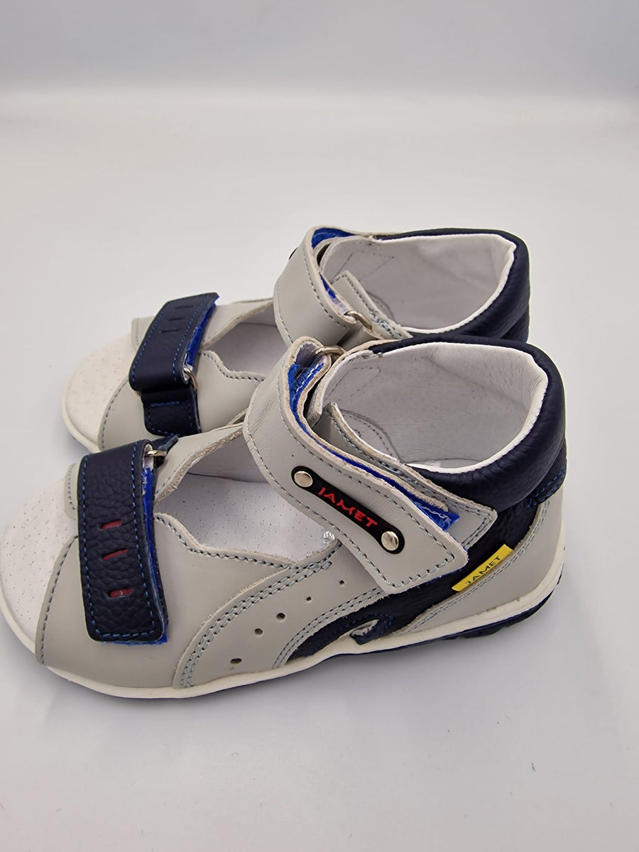 Jamet boys sandal with arch support grey/blue/136