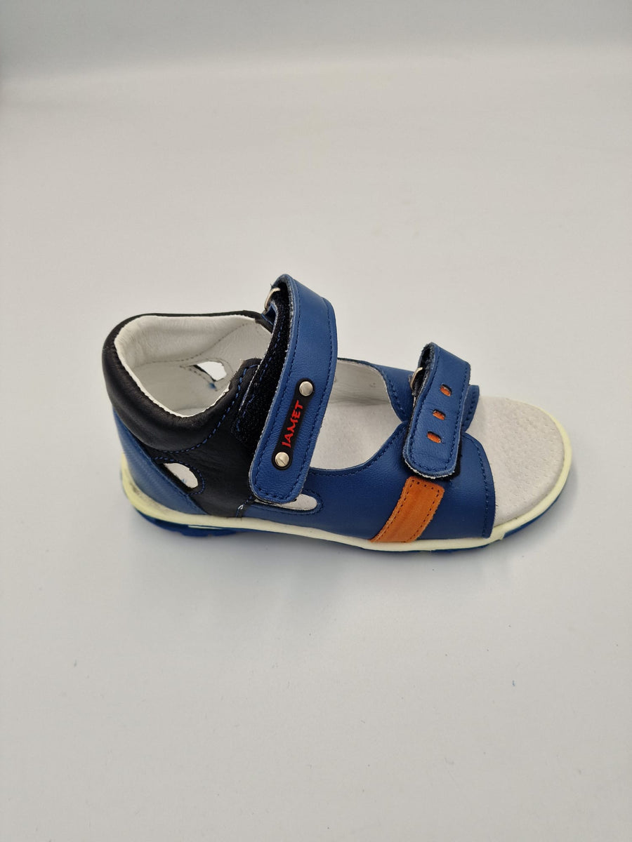 Jamet boys sandal with arch support Navy/Orange/186