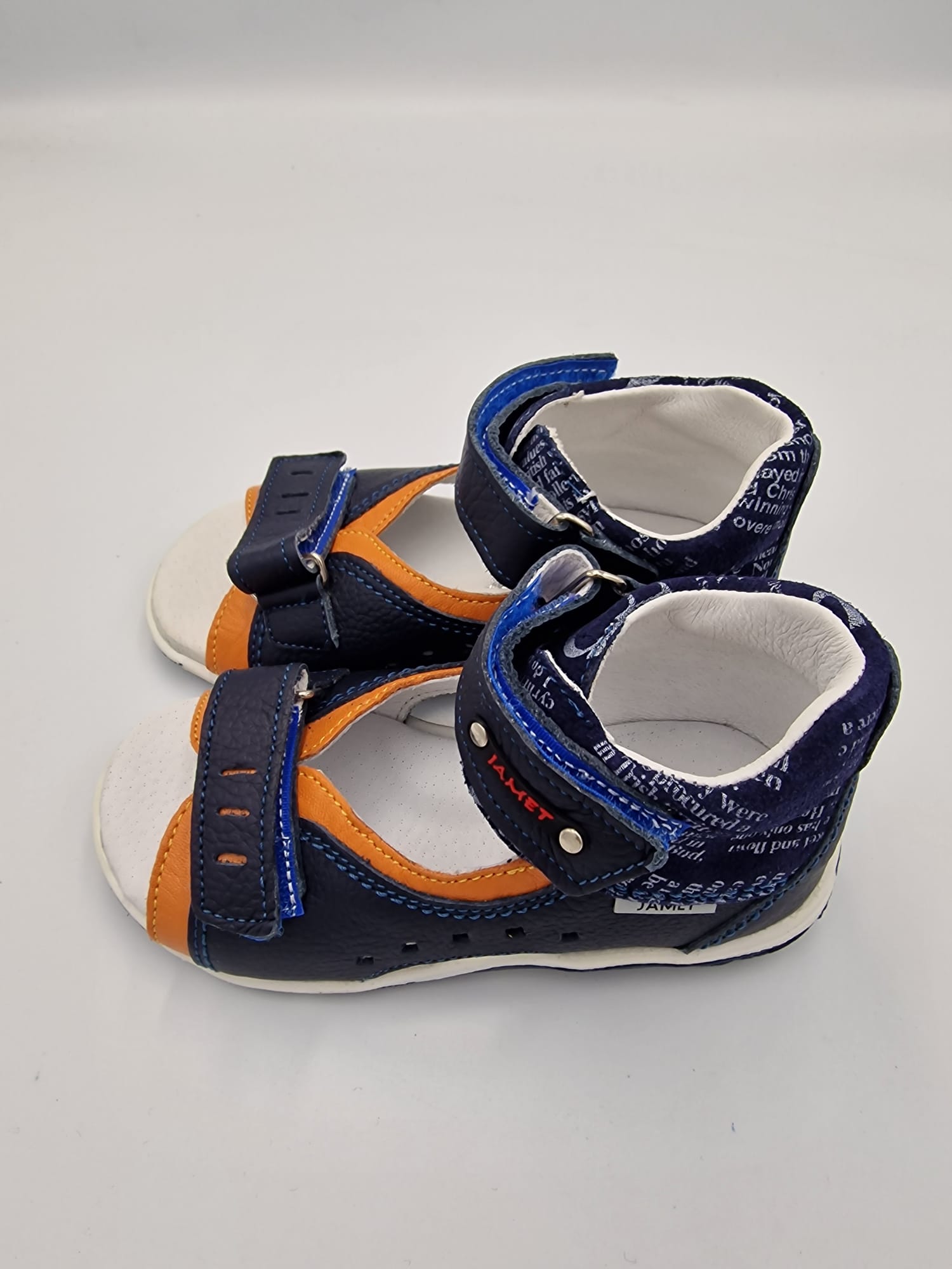 Jamet boys sandal with arch support Orange/Navy/112