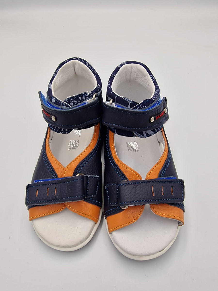 Jamet boys sandal with arch support Orange/Navy/112