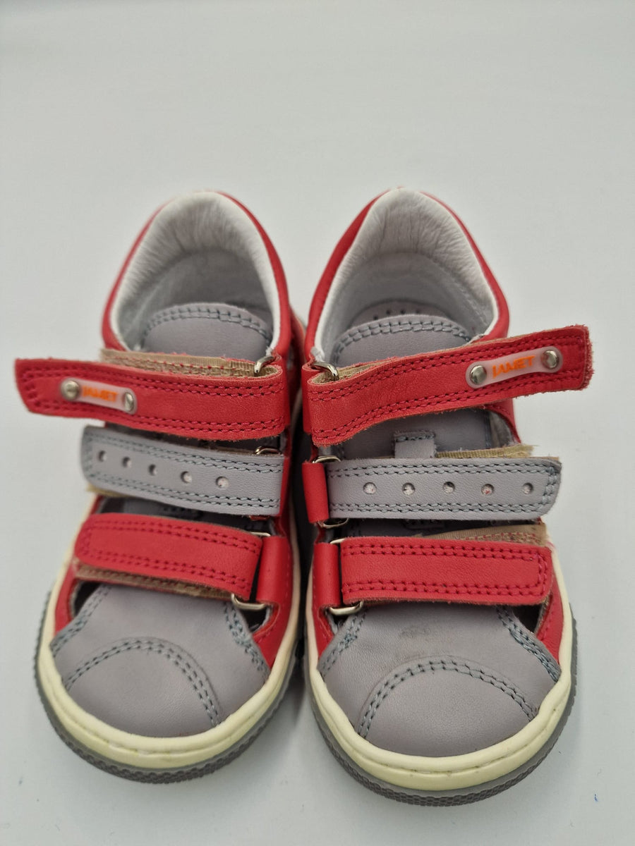 Jamet boys closed toesandal with arch support Red /Grey/114
