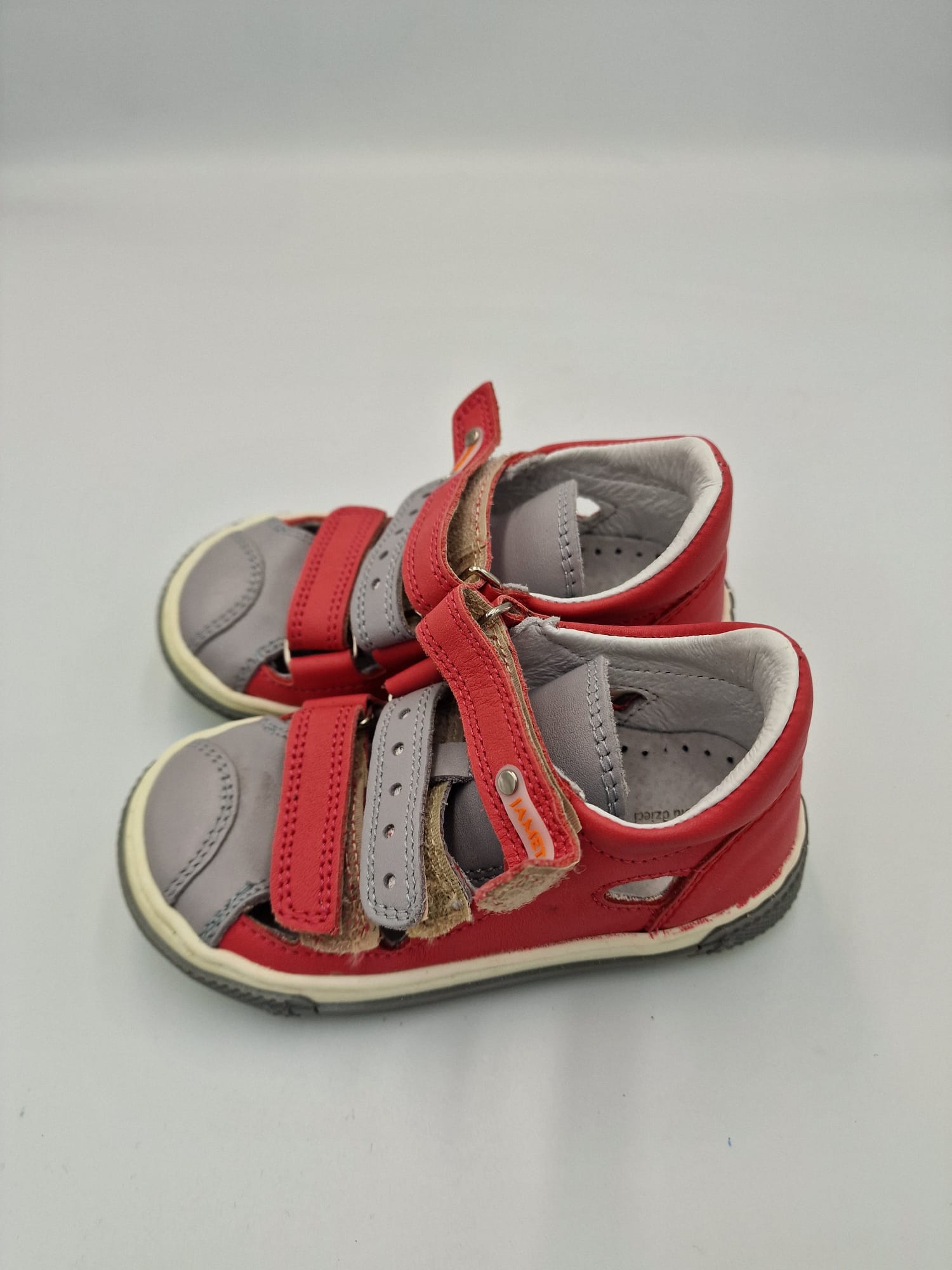 Jamet boys closed toesandal with arch support Red /Grey/114