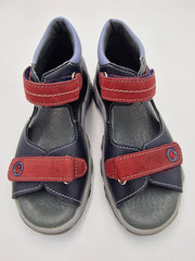 Gaspar boys sandal with arch support Czarny (04537)