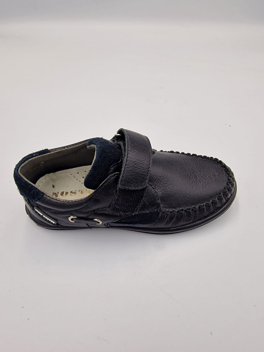 MIDO Noster Boy's Leather shoes, Black Czarny (337)