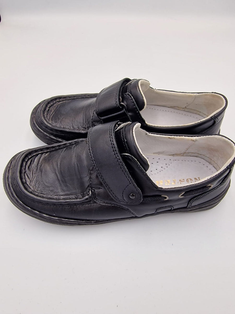 MIDO Noster Boy's Leather shoes, Black Czarny (409)