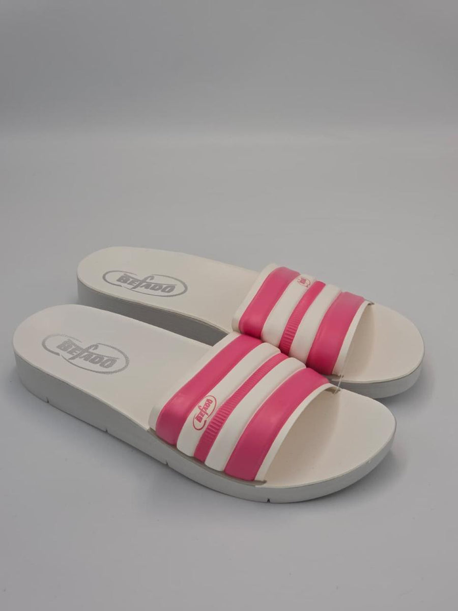Befado Girls Slippers – Pink & White