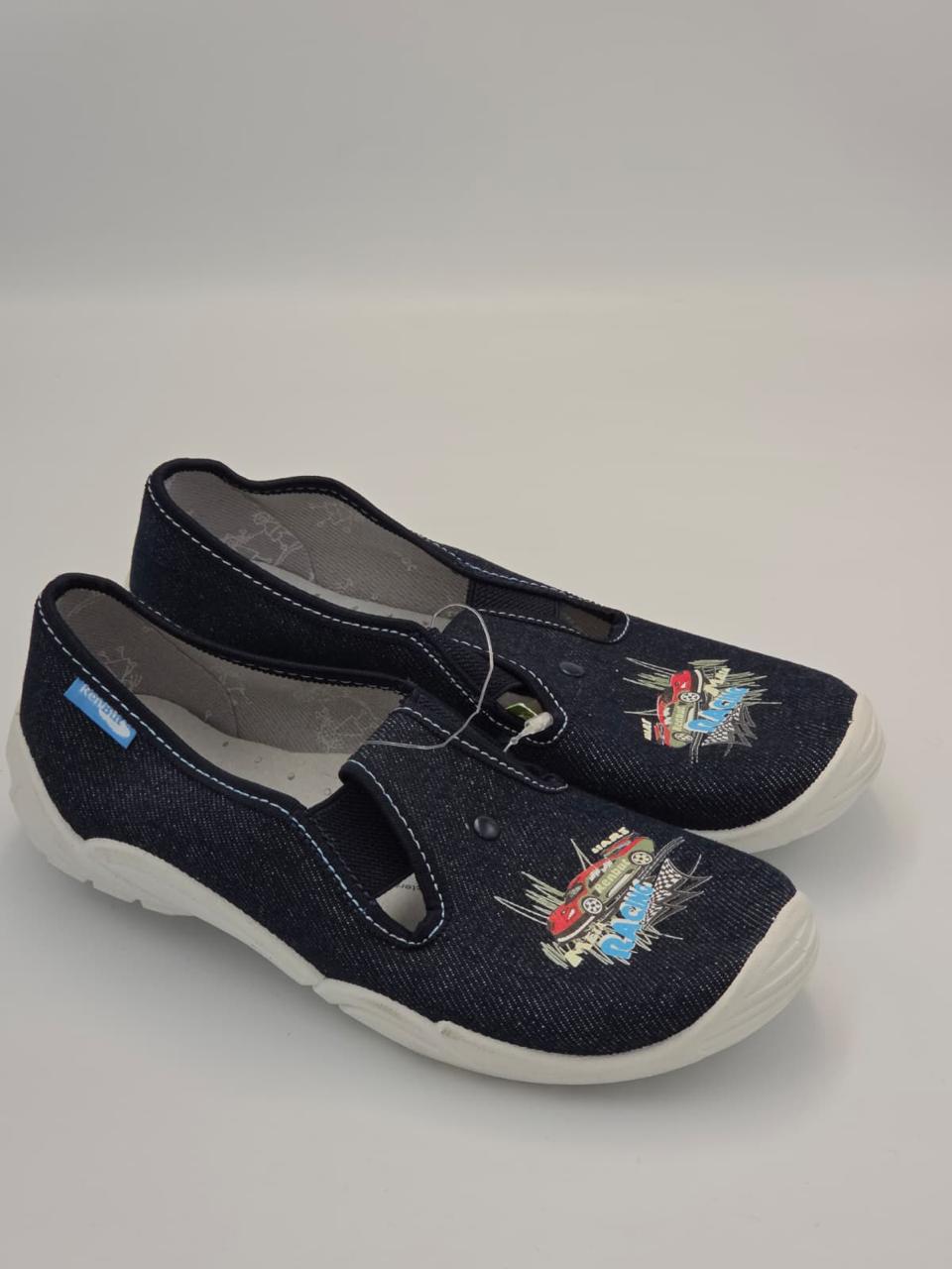 3F Boys Slippers – Denim Blue, Monster Truck