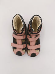 Mrugala PORTO girls orthopedic sandals, colour navy, pink straps