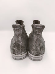 Kornecki girls winter leather boots with fur inside, colour black - silver