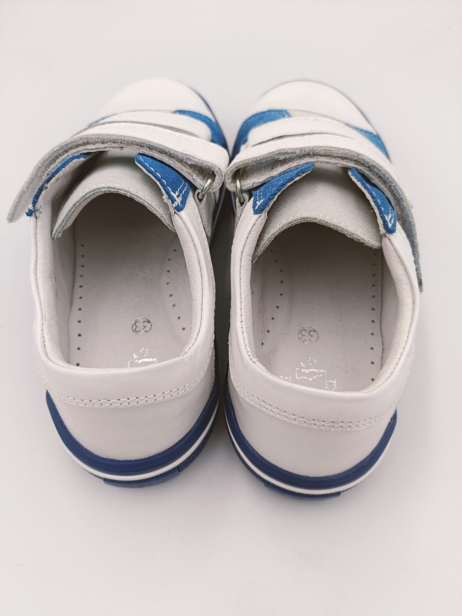 Bartek prophylactic boys shoes with ARCH SUPPORT /White, blue 18607