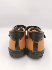 Gaspar boys leather shoes with ARCH SUPPORT /Yellow, black 107/06