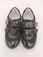 Gaspar girls leather shoes with ARCH SUPPORT /Black
