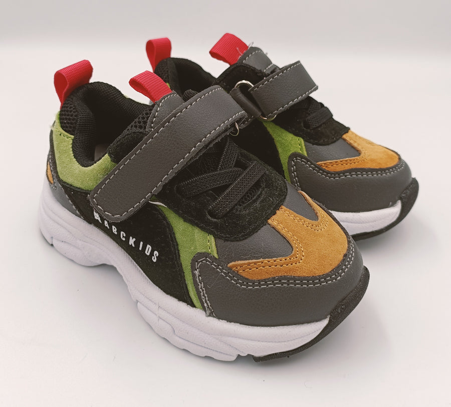ABCKids boys sneakers /first steps/ B932104063 / Black-Grey-Green-Ocra