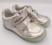 D.D.step Girls leather shoes in Golden colour /S078-343BM /HEART DETAILS