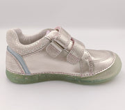 D.D.step Girls leather shoes in Golden colour /S078-343BM /HEART DETAILS