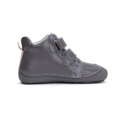 D.D.step girls leather/ barefoot boots /water repellence/ Dark Grey A063-42804A
