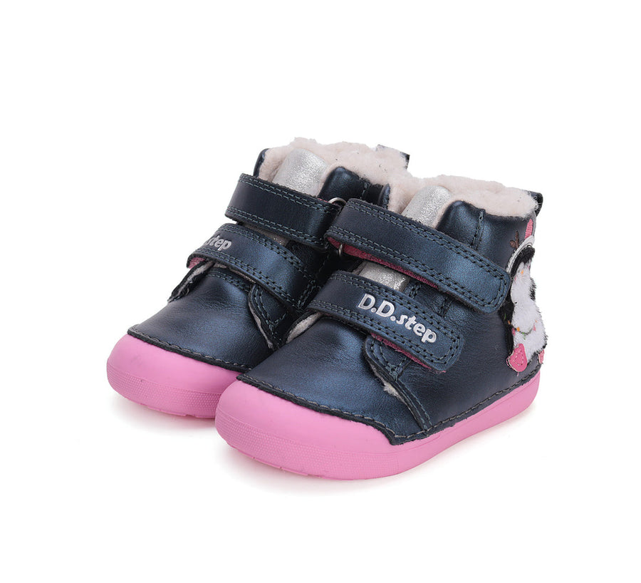 D.D.step girls boots/ warm lining /water repellence/ Royal blue W066-42268