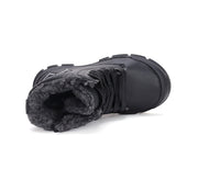 D.D.step girls leather boots /warm lining /Autum Winter/ W056-42453A Black /HEART DETAILS