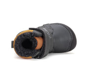 D.D.step boys barefoot A/W boots/ glow in dark/warm lining/ leather/W073-42488A Dark Grey