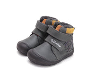 D.D.step boys barefoot A/W boots/ glow in dark/warm lining/ leather/W073-42488A Dark Grey