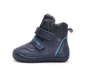 D.D.step boys barefoot A/W boots/water-repellence/warm lining/ leather/W073-42814A Royal Blue