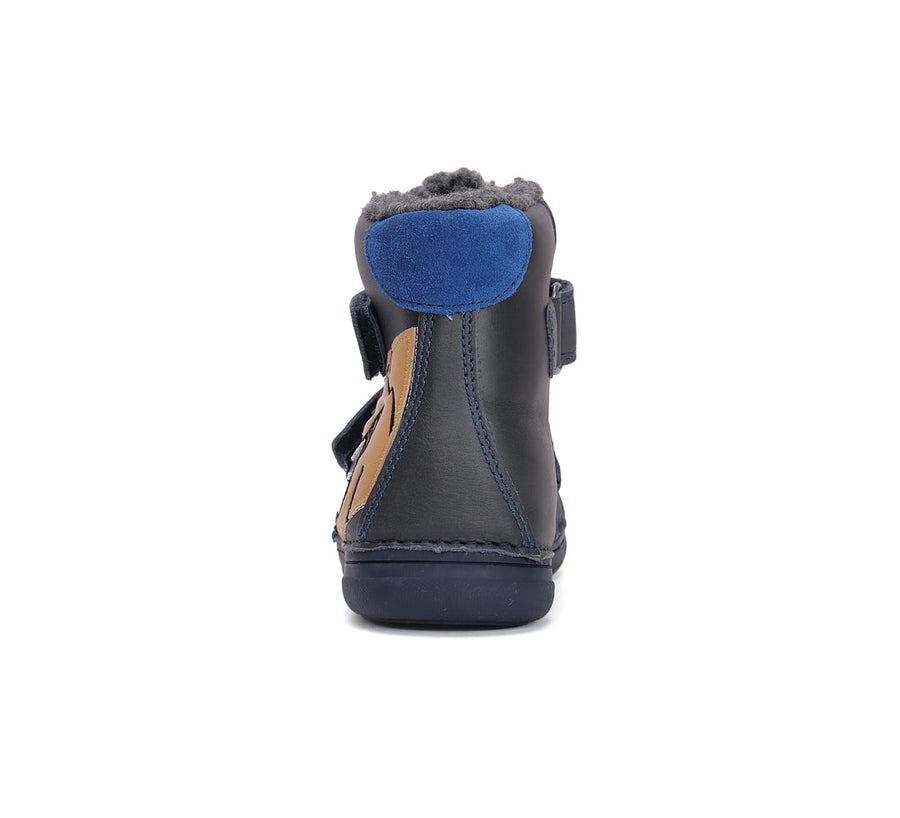 D.D.step boys leather /warm lining boots /Royal Blue W078-42761A