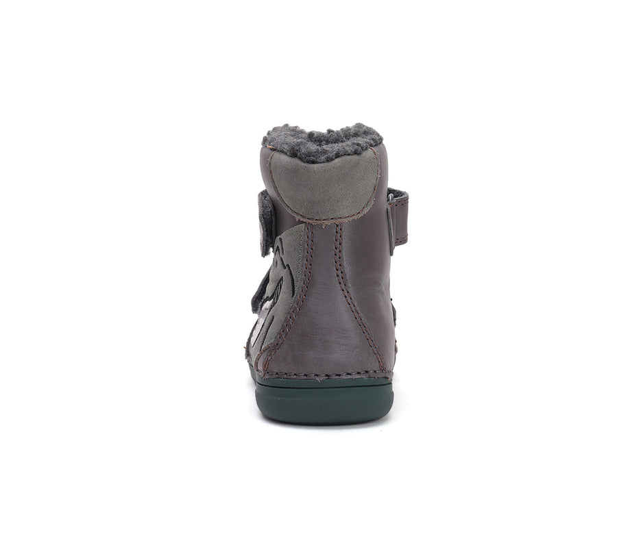 D.D.step boys leather/ warm lining boots/ water-repellence / W078-42761 Grey