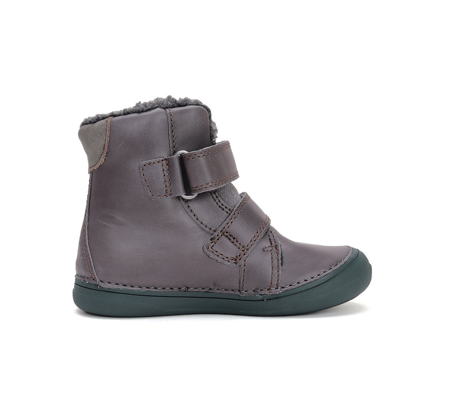 D.D.step boys leather/ warm lining boots/ water-repellence / W078-42761 Grey