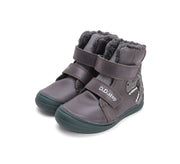 D.D.step boys leather/ warm lining boots/ water-repellence / W078-42761 Grey