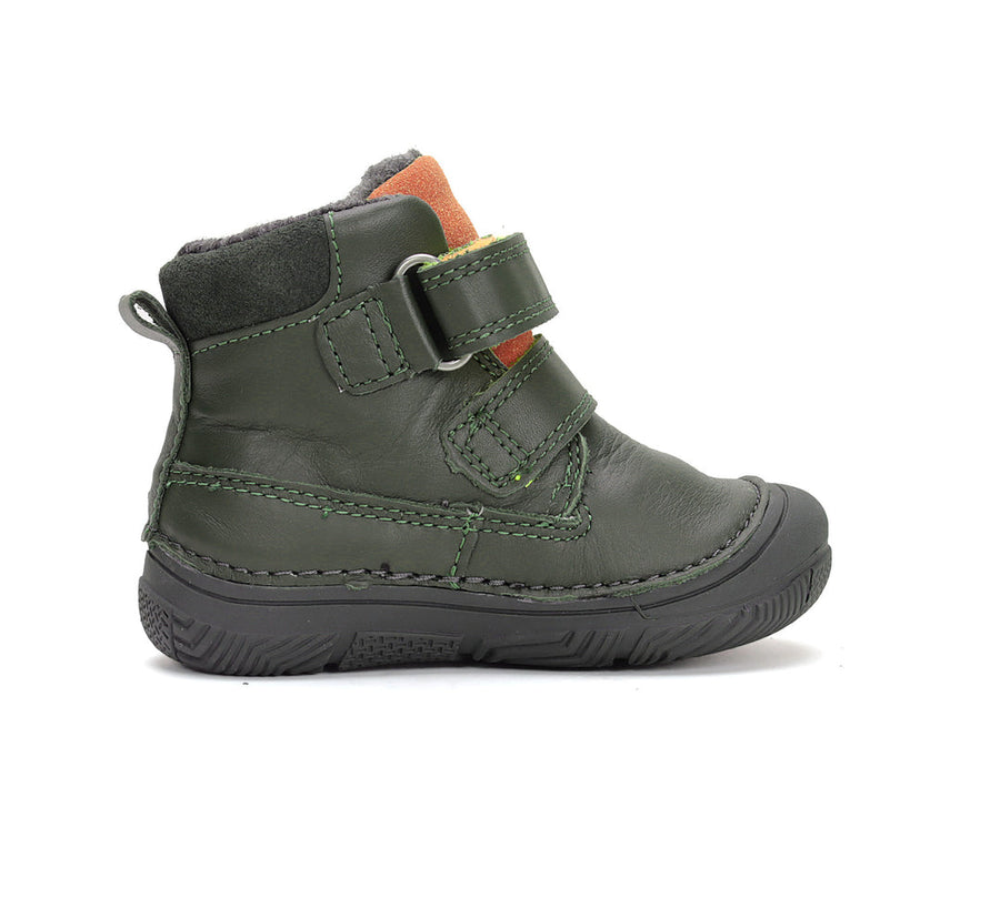 D.D.step boys leather boots / warm lining/ Emerald, ginger fox W082-42774CM