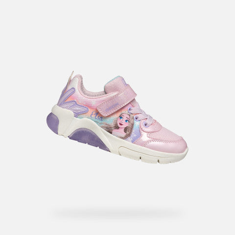 GEOX Fadinlight Disney Junior /sneakers with lights/Pink/Lilac Elsa J55M4E