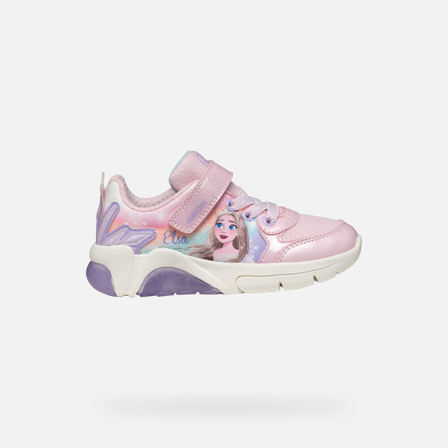 GEOX Fadinlight Disney Junior /sneakers with lights/Pink/Lilac Elsa J55M4E