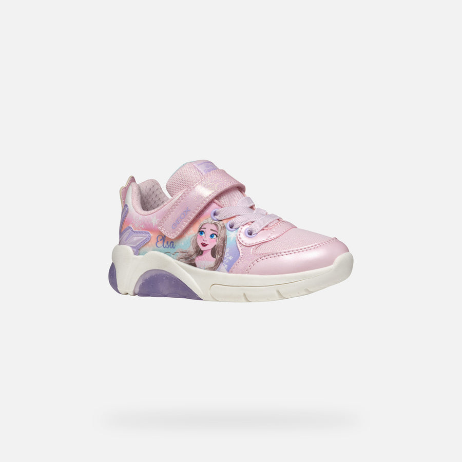 GEOX Fadinlight Disney Junior /sneakers with lights/Pink/Lilac Elsa J55M4E