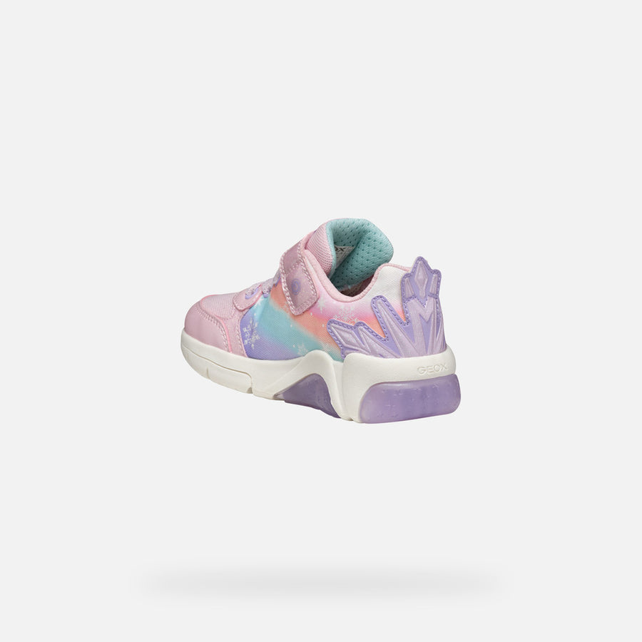GEOX Fadinlight Disney Junior /sneakers with lights/Pink/Lilac Elsa J55M4E