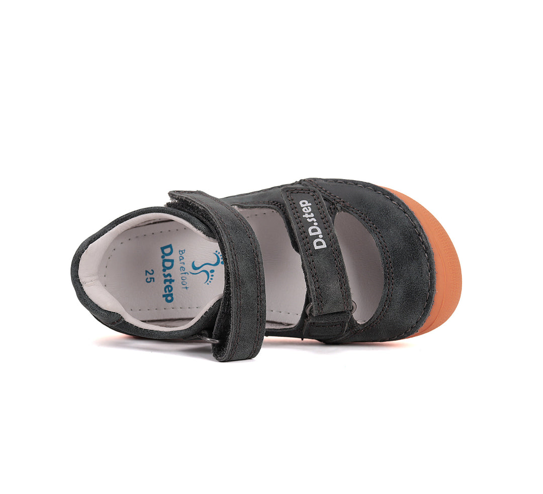 D.D.step boys barefoot leather sandals/Dark Grey H063-51185C