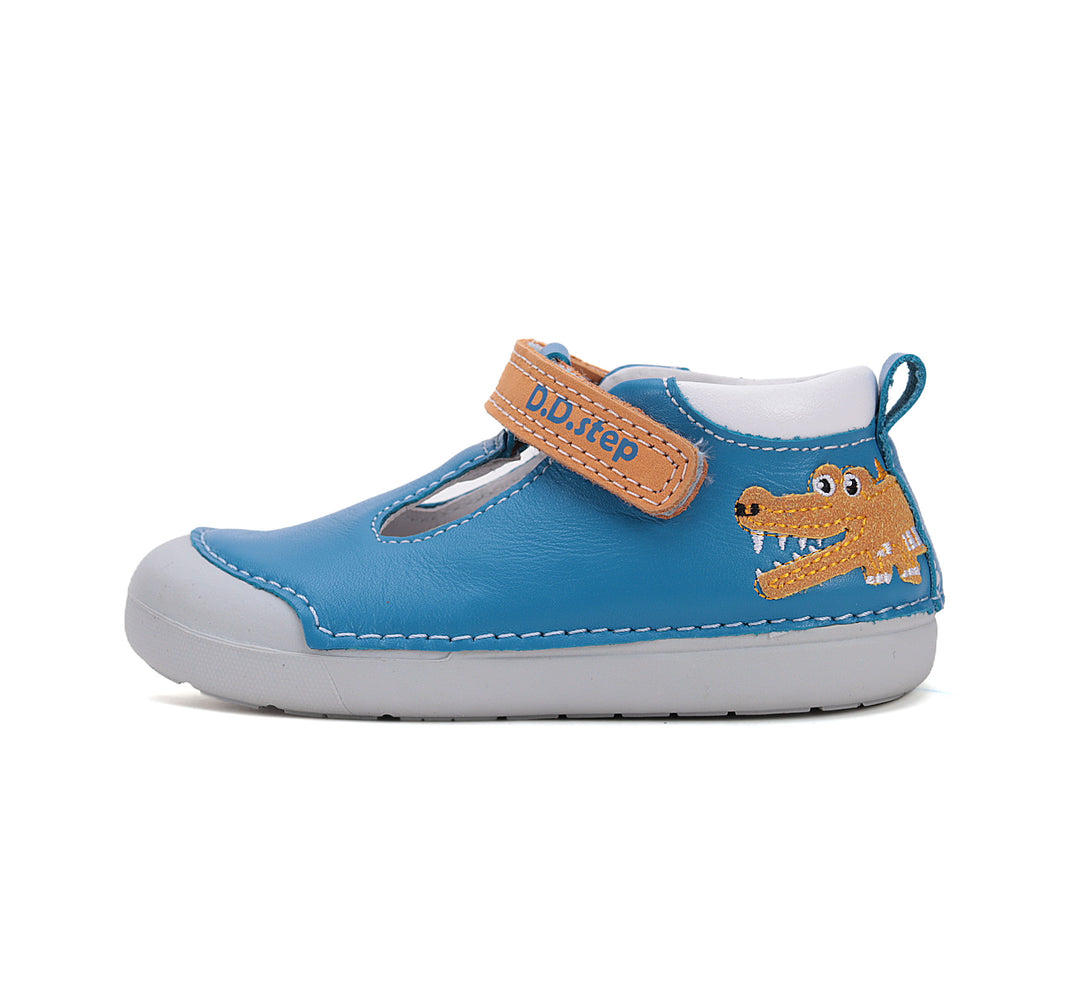 D.D.step boys leather sandals /slippers/ first step /Calypso Sky H066-51978B