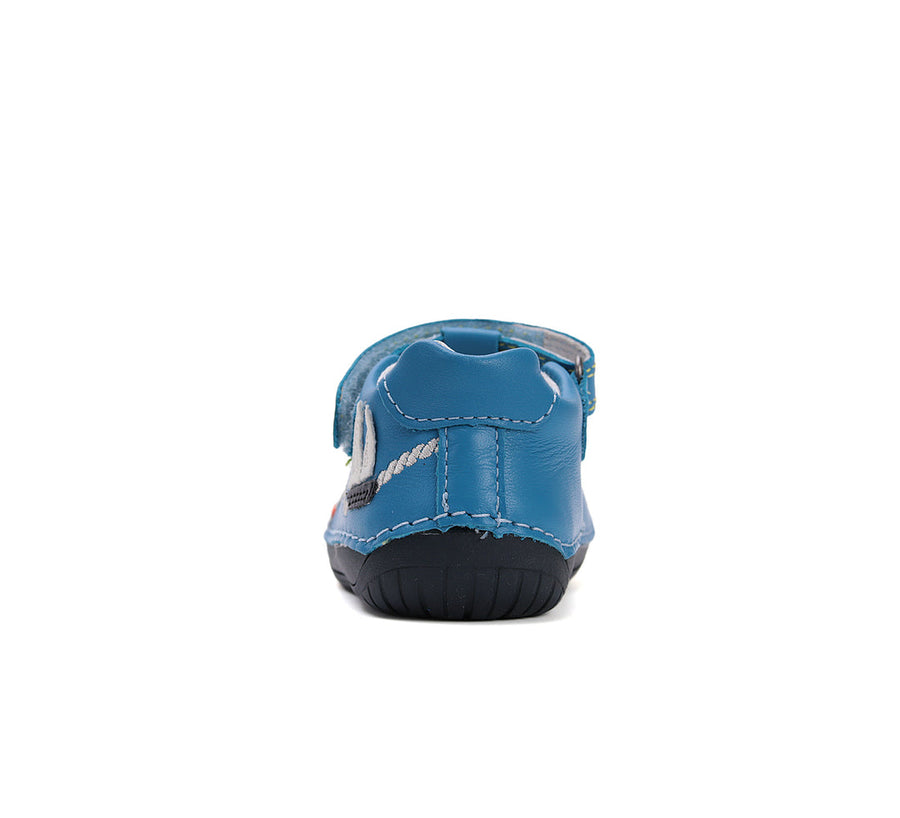 D.D.step boys leather/ barefoot/ first steps sandals/ Sky Blue H070-51434A