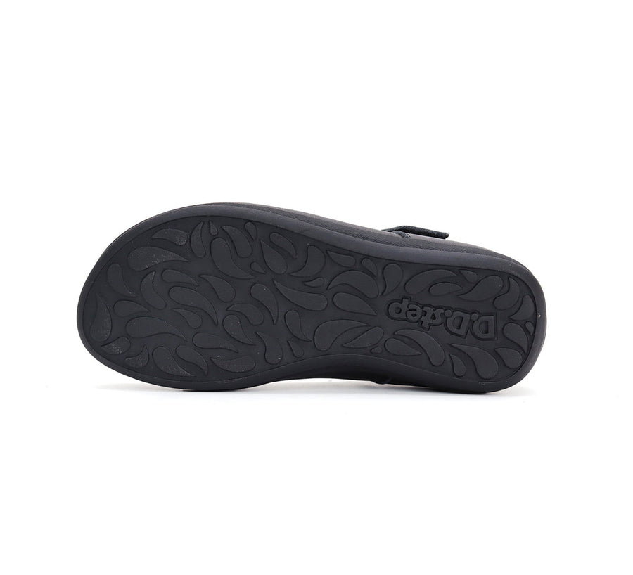 D.D.step girls leather/ school ballerinas/ Black H072-42671