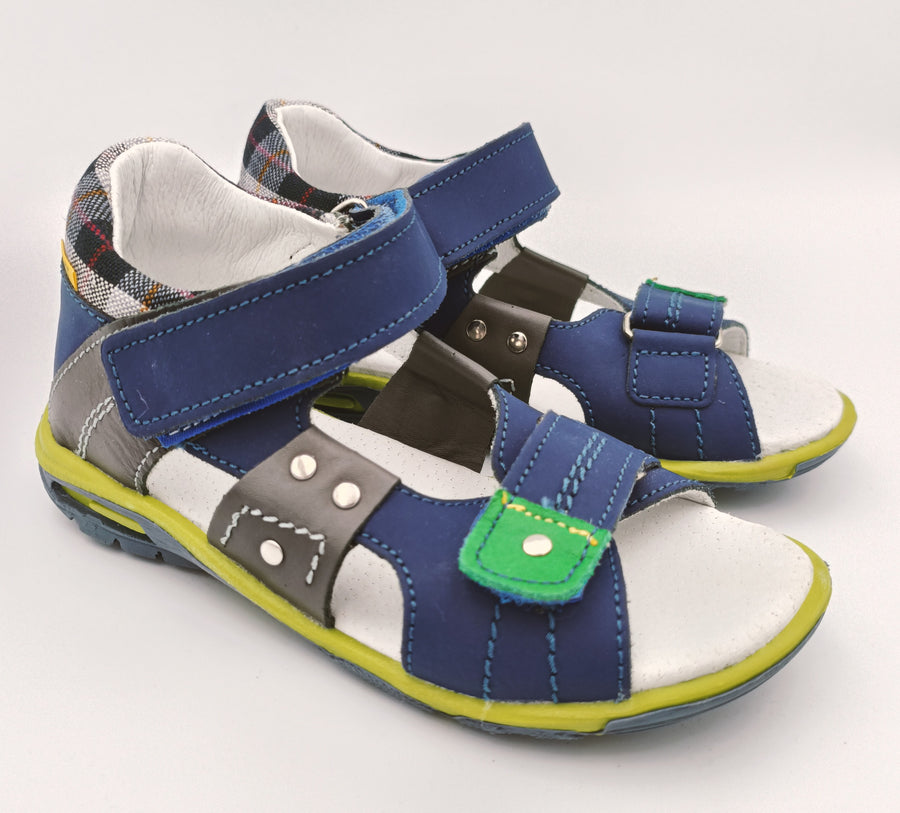 Jamet boys leather sandals, colour blue-green_3718.jpg