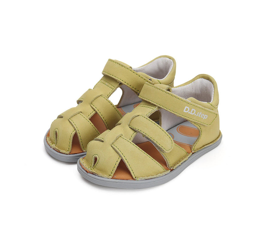 D.d.step boys leather/ barefoot sandals/ Khaki G076-42942A_3553.jpg